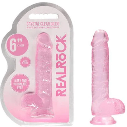 6 Inch/ 15 cm RealRock Realistic Dildo With Balls - Pink