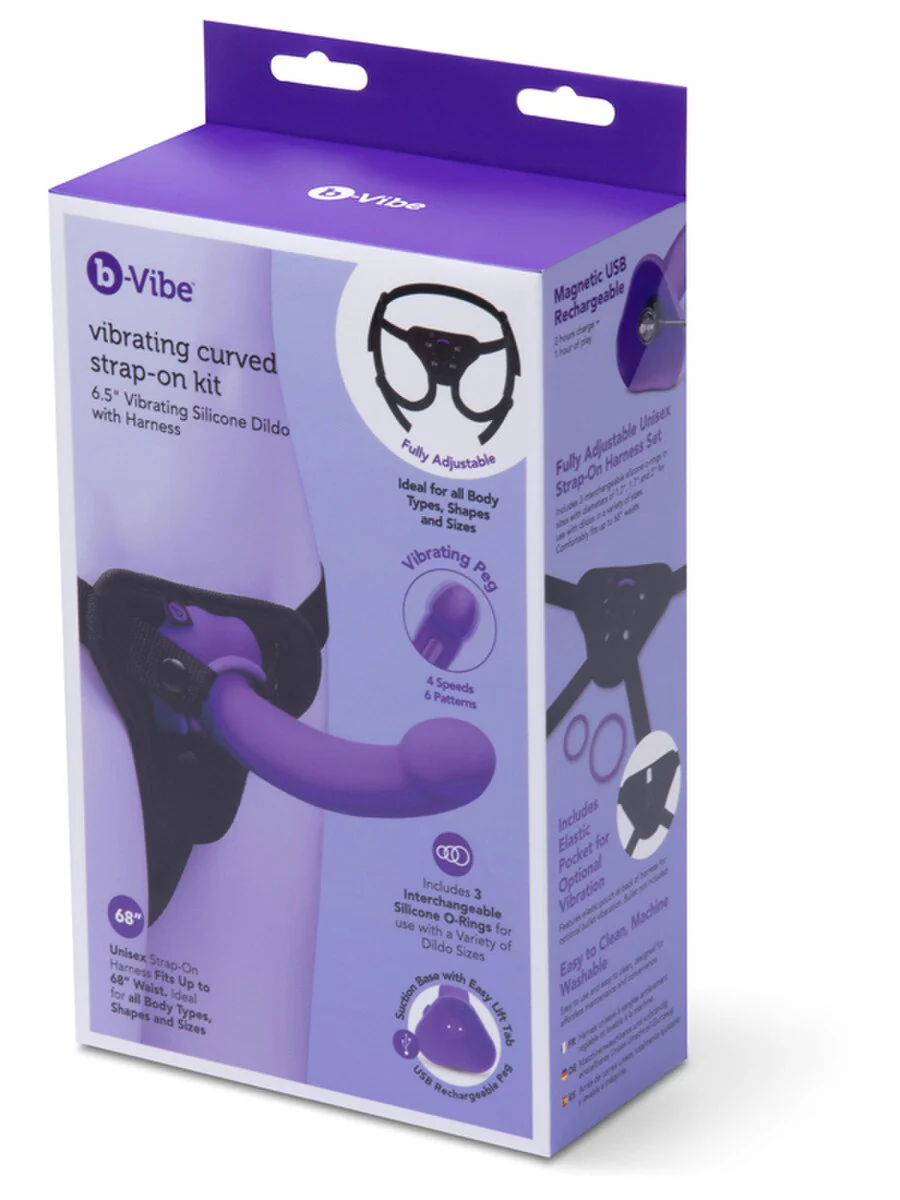 b-Vibe Vibrating Curved Strap-On Kit - Image 2