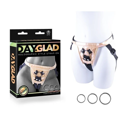Day-Glad Holographic Style Harness with 3 Different Size Metal Ring - Image 2