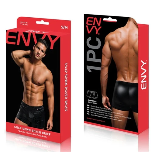 Envy Snap Down Boxer Brief-Black
