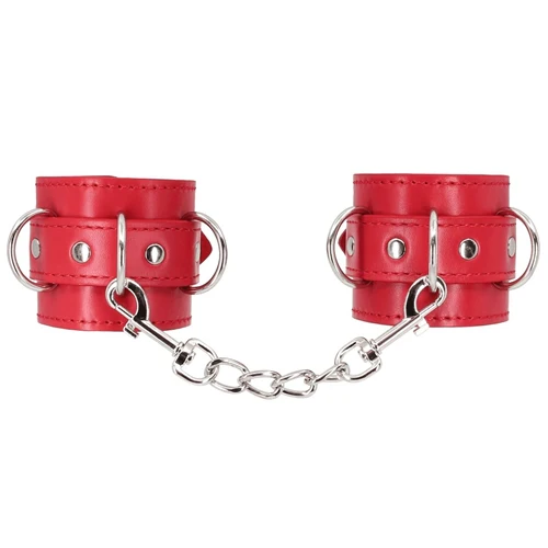 Faux Leather Wrist Cuffs With Buckle - Image 3