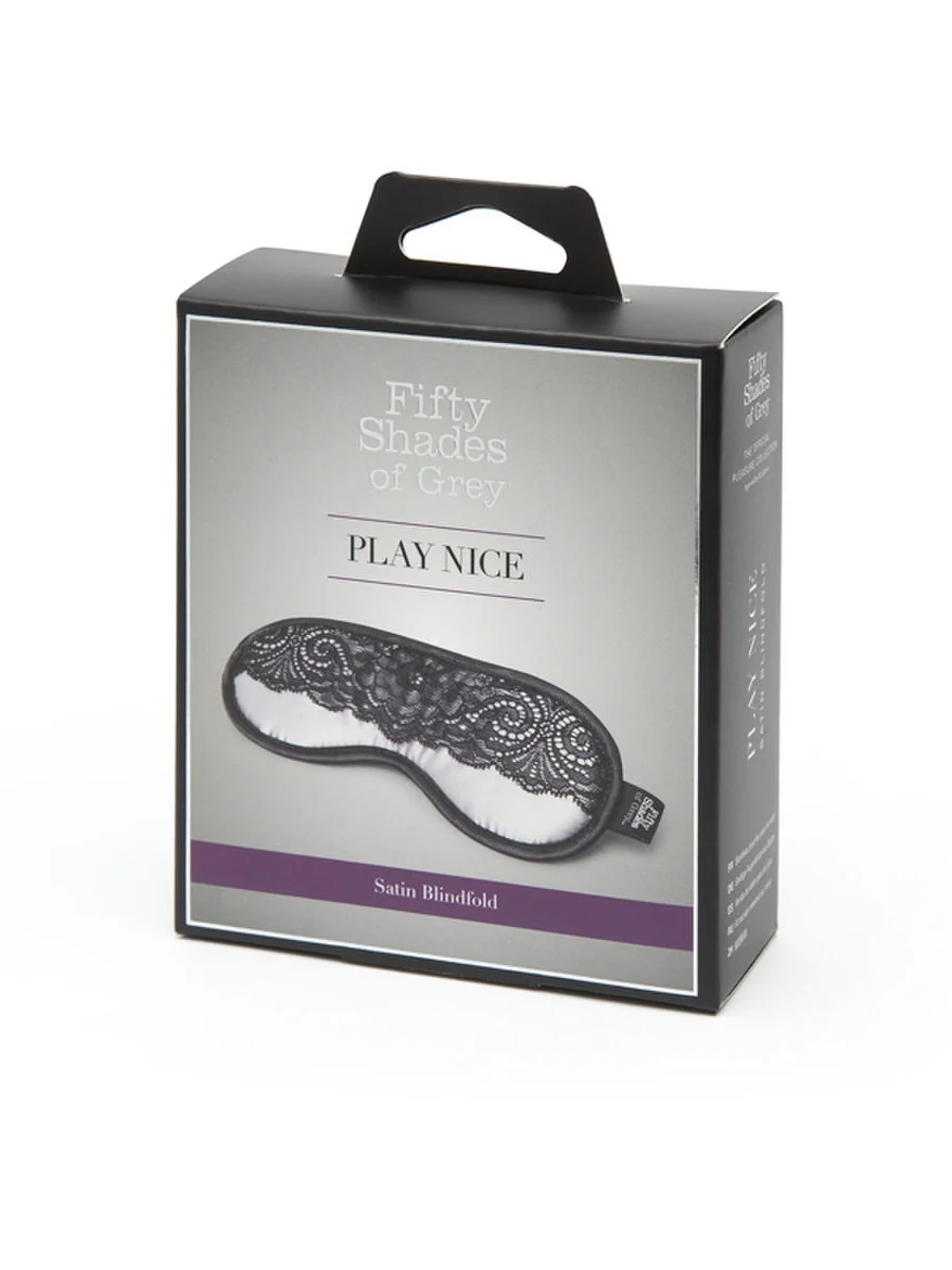 Fifty Shades of Grey Play Nice Satin and Lace Blindfold - Image 2