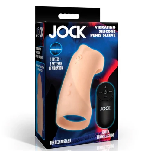 JOCK Vibrating Silicone Penis Sleeve - Image 3