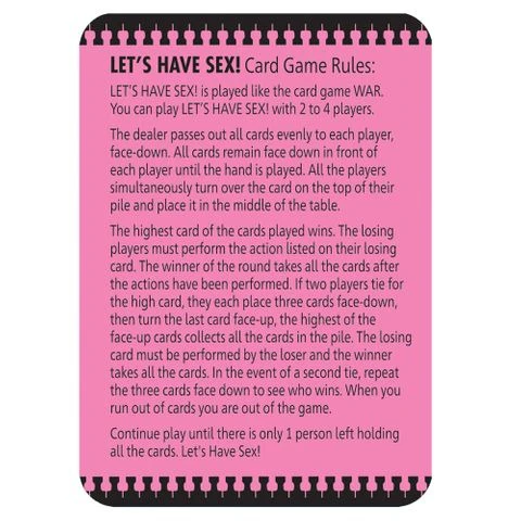 Lets Have Sex Card Game - Image 2