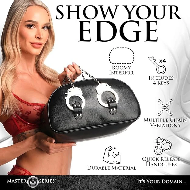 Master Series Cuffed & Loaded Travel Bag with Handcuff Handles - Image 5