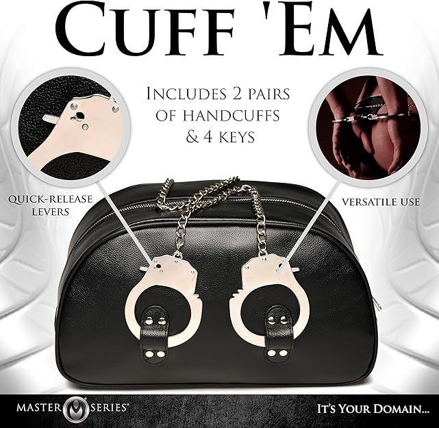Master Series Cuffed & Loaded Travel Bag with Handcuff Handles - Image 6