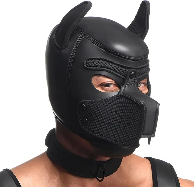 Master Series Full Pup Arsenal Set Neoprene Puppy Hood, Chest Harness, Collar W/ Leash, & Arm Bands - Image 2