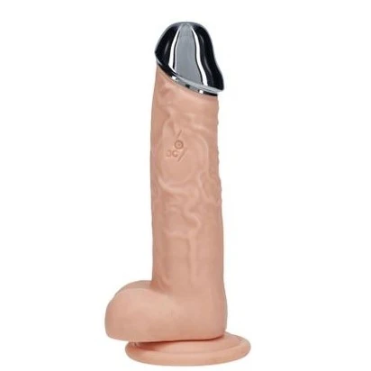 REALROCK Metal Head Rechargeable Dildo - Flesh - Image 2