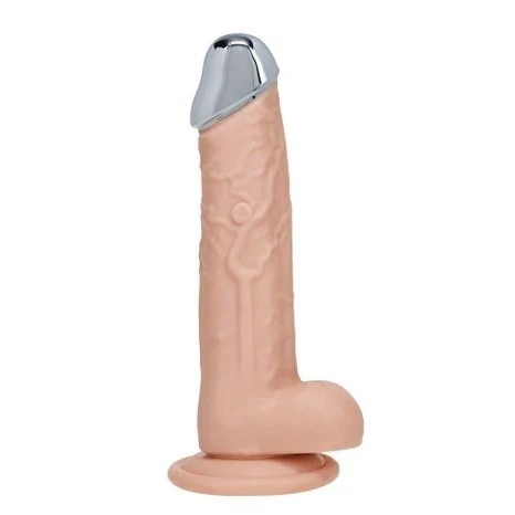 REALROCK Metal Head Rechargeable Dildo - Flesh - Image 4