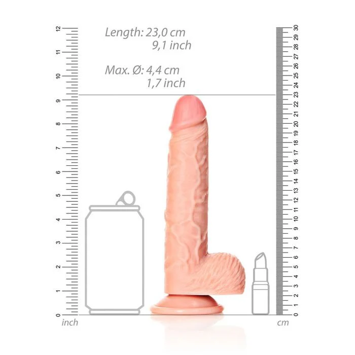RealRock Straight Dildo 8" Flesh - Image 5