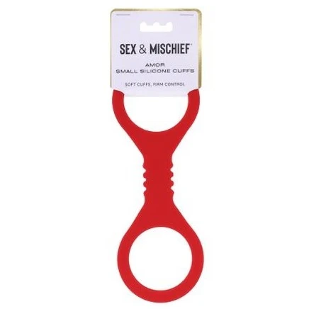 S&M Amor Silicone Cuffs - Red
