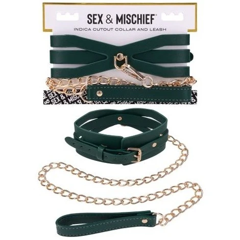 Sex & Mischief Indica Cutout Collar and Leash