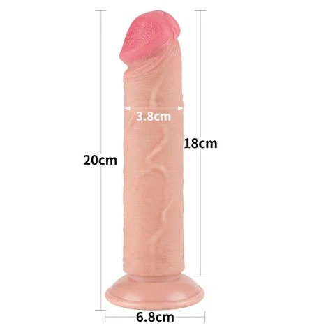 Sliding Skin Dual Layer Dong - 8'' Flesh - Image 5