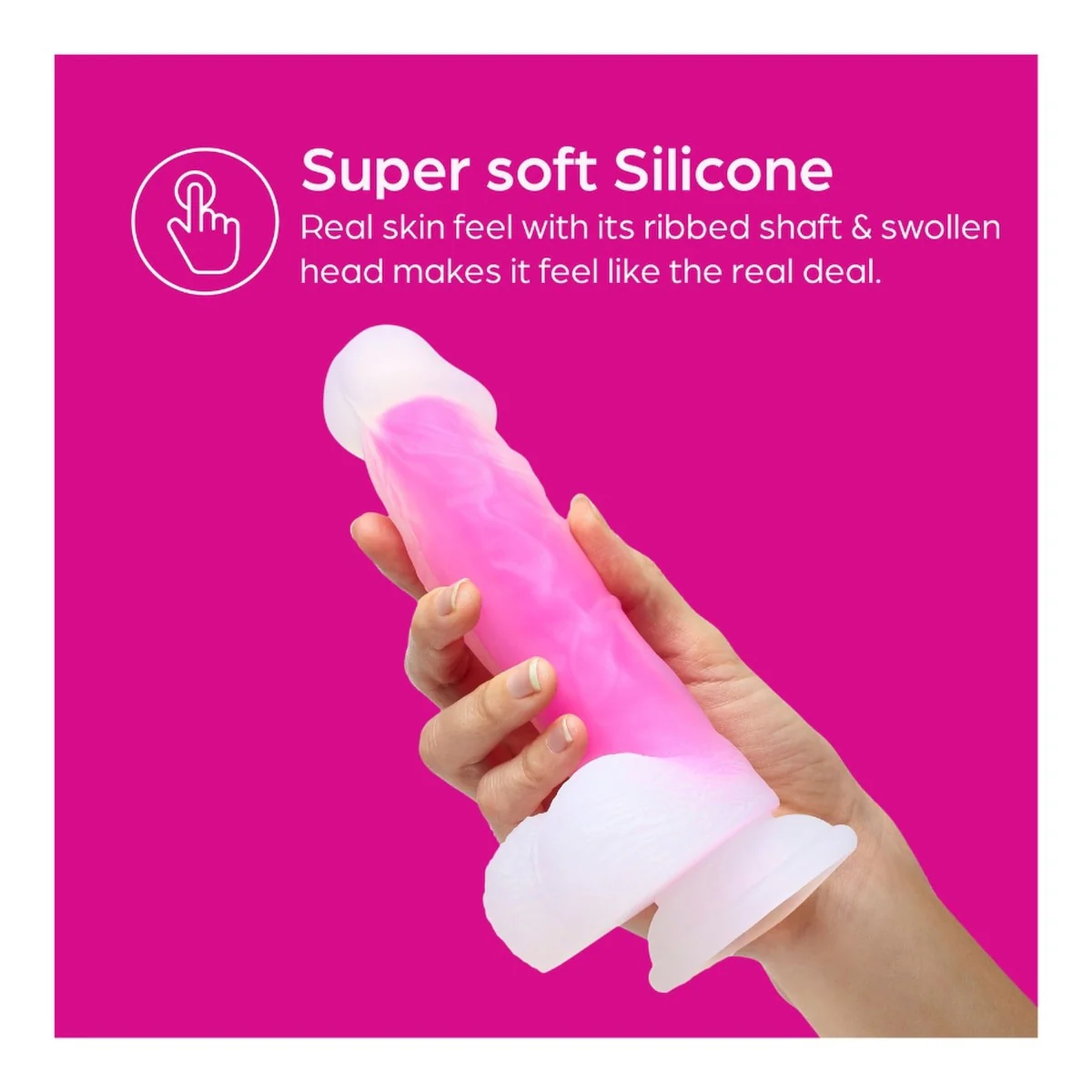 So Divine Glorious Real Skin Feel Pink Dildo - Image 2