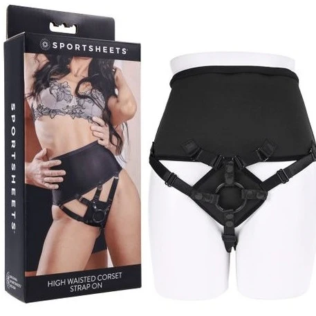 SPORTSHEETS High Waisted Corset Strap On